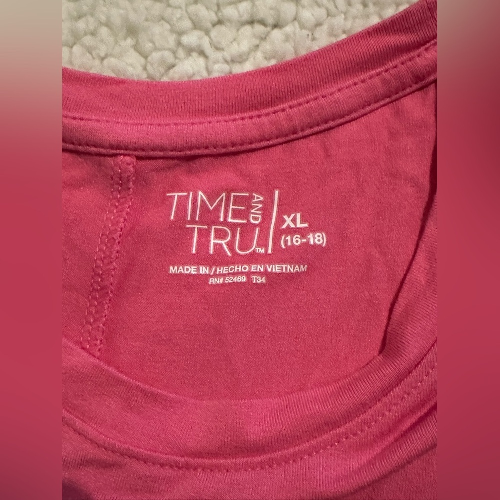 Time and Tru Women’s Pink Short Sleeve Dress size X-Large (16-18) with Pockets - Picture 10 of 11